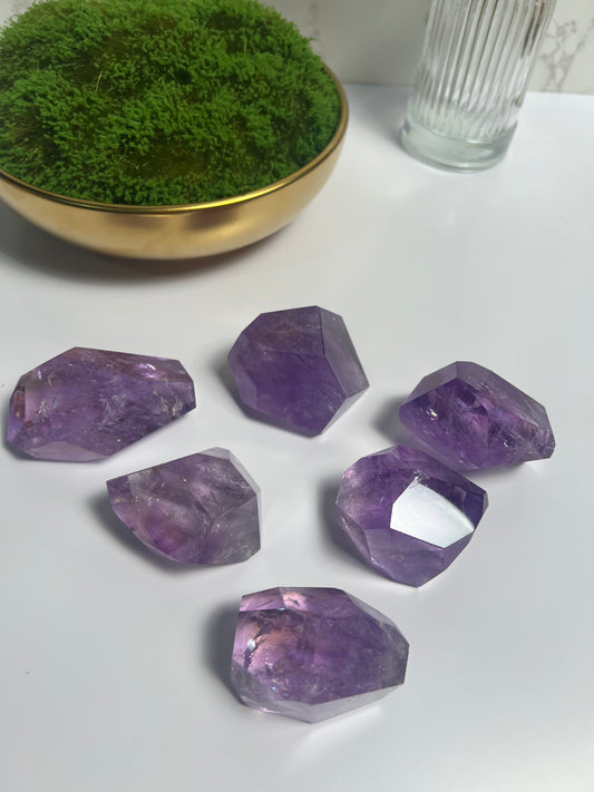 Natural Amethyst Crystal Polished Freeform