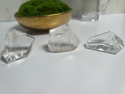 Medium Natural Clear Quartz Crystal Polished Freeform