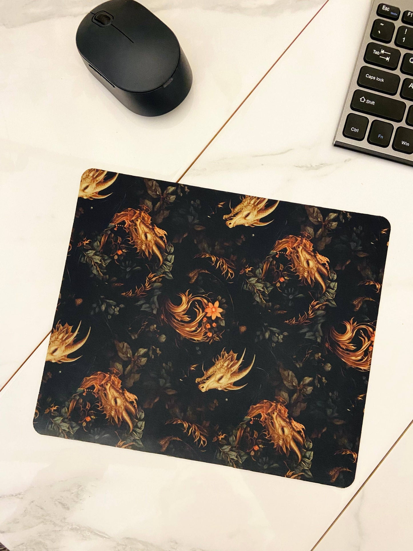 Dark Dragon Pattern Computer Mousepad XL