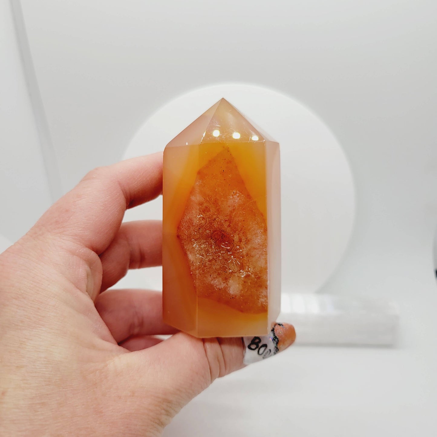 Orange Carnelian Crystal Point Tower Healing Metaphysical