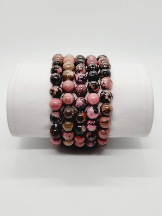 Rhodonite Stone Bracelets Semi Precious Stone Reiki Boho