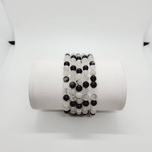 Tourmaline and Quartz Stone Bracelets Semi Precious Stone