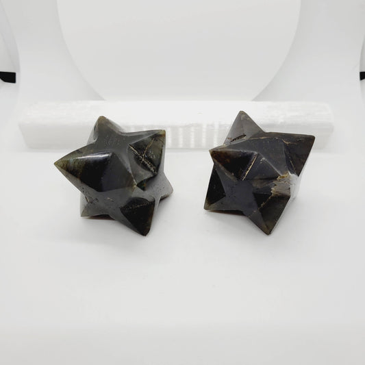 Labradorite Merkaba Star Crystal Tetrahedron Sacred Geometry