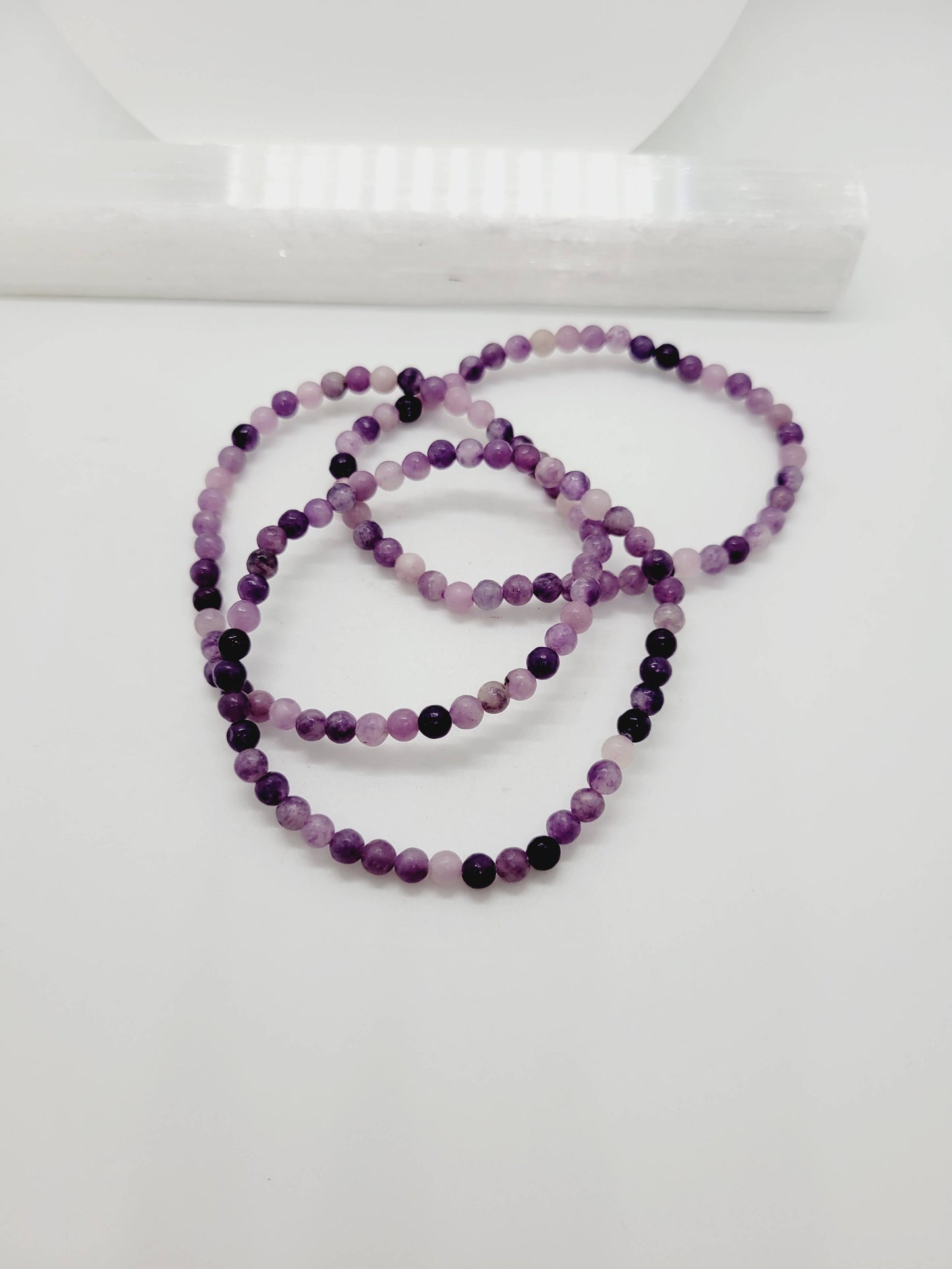 Lepidolite Stone Stretch Bracelets Crystal Bracelets