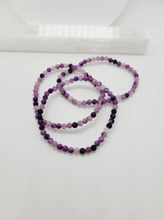Lepidolite Stone Stretch Bracelets Crystal Bracelets